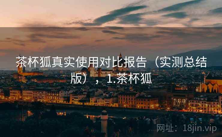 茶杯狐真实使用对比报告（实测总结版），1.茶杯狐