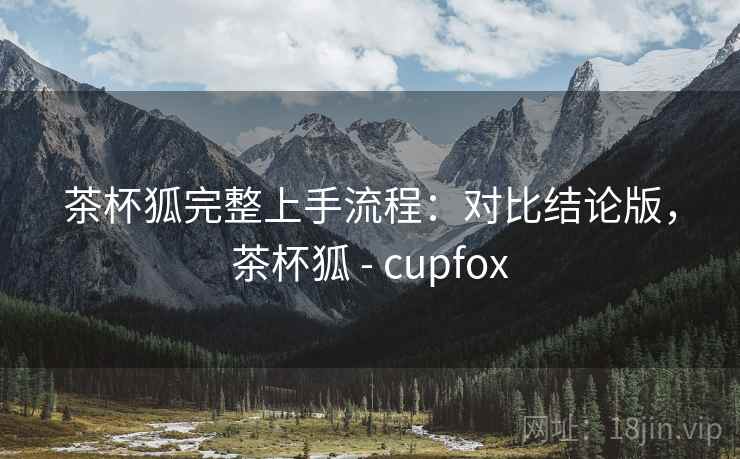 茶杯狐完整上手流程：对比结论版，茶杯狐 - cupfox